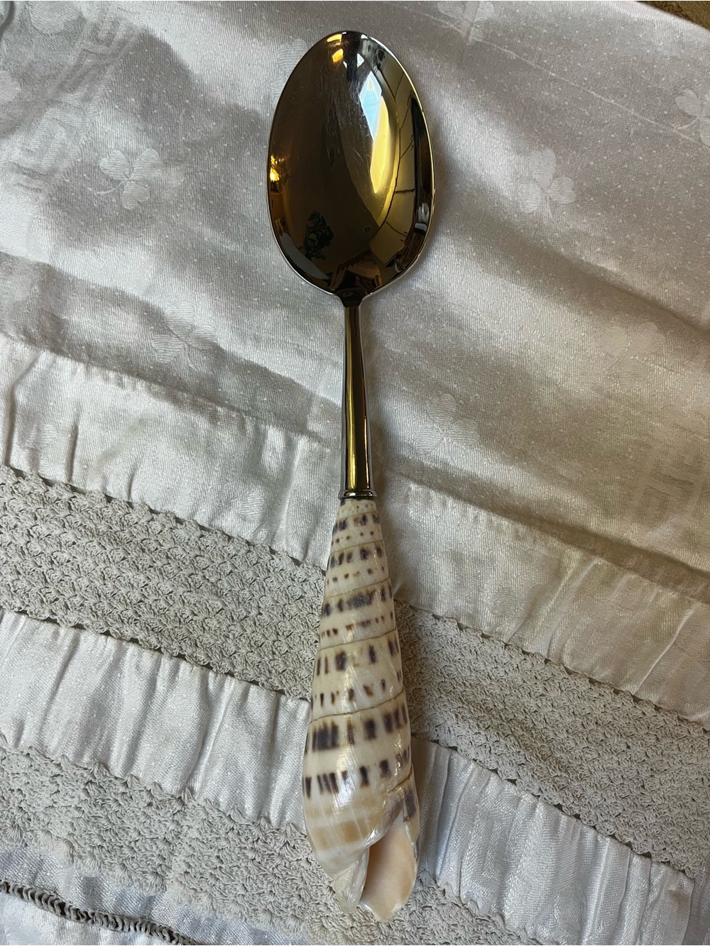 Mud Pie Seashell Handle Serving Dining Spoon – Coastal Shell